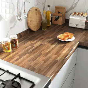 Thick butcher block contact paper for countertops waterproof self adhesive brown wood wallpaper peel and stick wood grain contact paper removable wood wallpaper for table cabinets 12x200
