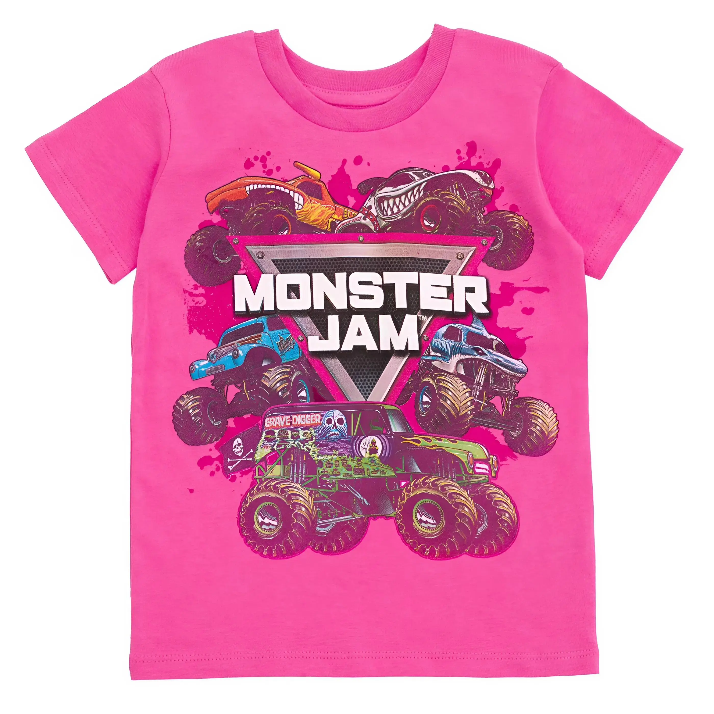 Monster Jam Truck Collection T-Shirt, Grave Digger Megalodon El Toro Loco Sparkle Smash Tee, Monster Truck Fan Gift, Racing Fan Gift, Off Road Fan Gift, Gift for Truck Fans, Gift for Boys Girls