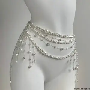 Butterfly Princess Layered Tassel Waist Chain - Luxury French Minimalist High-End Body Chain, Heavy Craft Fairy Jewelry, Funky Unique Accessories, Gifts for Women, Boujee Gifts for Women