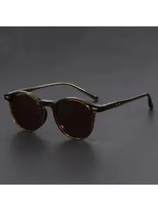 Vintage Oval Fashion Glasses with Rivet Design, Perfect Gift Choice for Thanksgiving and New Year, Stylish Eye Accessories