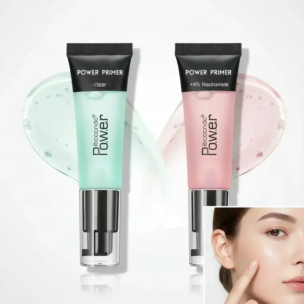 Hydrating Smooth Makeup Primer Gel Bundle, 2 Counts/set 24ml Lightweight Moisturizing Face Primers in Mint Green and Light Pink for All Skin Types, Facial Primer, Cosmetics Primer