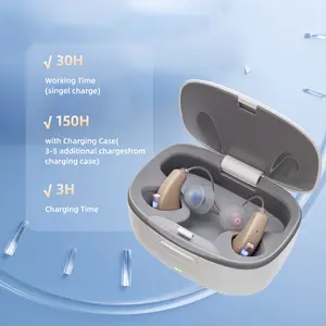 EarCentric Sound Amplifier Accessories – No App & No Bluetooth – Remote Control Charging Case with UV Light & Auto-Dryer Care Kit