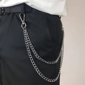 Jean Chains for Women Men Chain for Pants Wallet Chains with Lobster Clasps Silver Waist Chain Unisex Biker Style Hip Hop Gifts