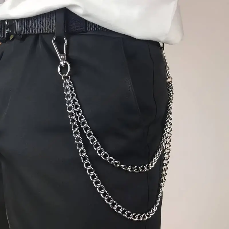 Jean Chains for Women Men Chain for Pants Wallet Chains with Lobster Clasps Silver Waist Chain Unisex Biker Style Hip Hop Gifts