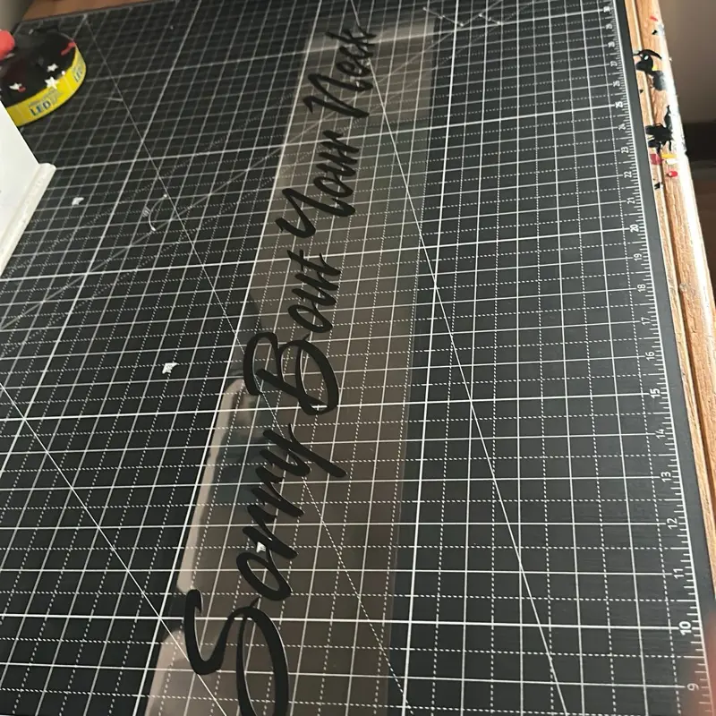 Sorry bout your neck truck or car decal in weatherproof vinyl