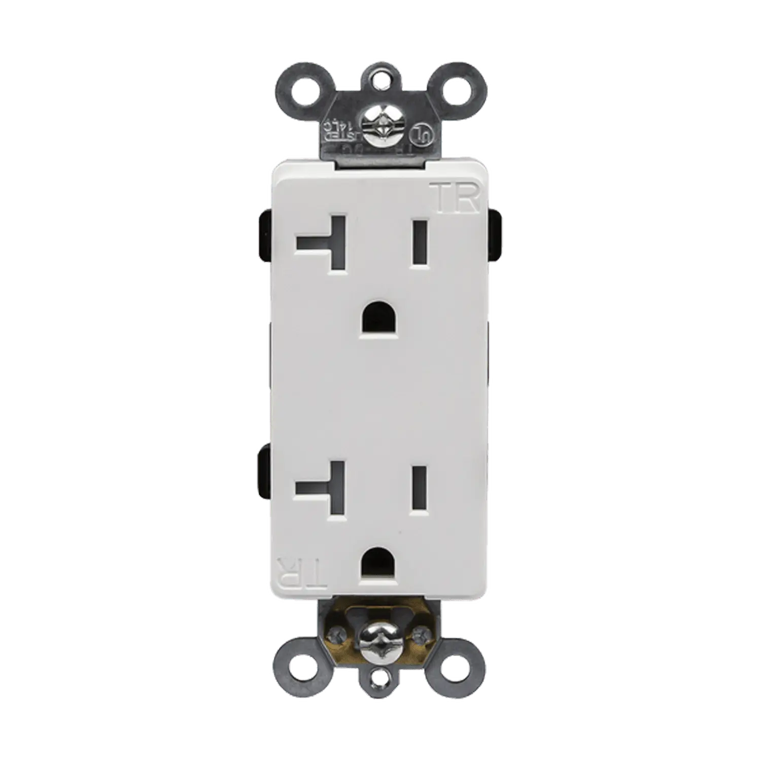 Enerlites Plastic Commercial-Grade 20A Tamper-Proof Decorator Power Outlet, 5-20R Receptacle for Indoor Use
