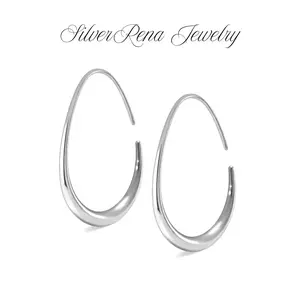 S925 Stylish 18K Gold Plated Huggie Earring, Minimalist Sterling Silver Dangle Drop Earrings, Elegant Style Jewelry for Women, Perfect for Daily Wear and Party, Hypoallergenic Earrings Best Gift to Lover or Girls, Birthday Gift