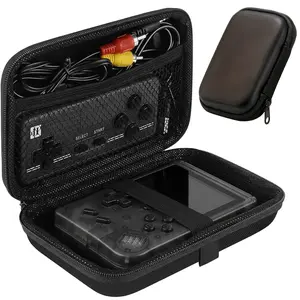 Retro Handheld Game Console Carrying Case  Hard Shell Travel Bag for R36S R40S RG35XX RG353V RG353VS | Shockproof Protective Organizer with Accessory Pocket & Strap | Perfect Gamer Gift