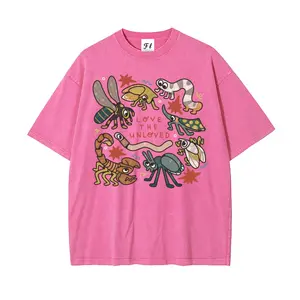 Love The Unloved Insect Lover Shirt S~5XL Oversize Unisex Washed T-Shirt for Women and Men's Unisex Fit Batik Cotton Oversize Streetwear Menswear  Super Soft Pre-Shrunk