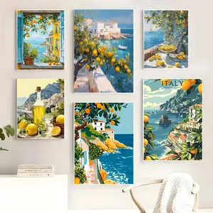Retro Spritz La Dolce Vita Lemon Italy Poster HD Sticky Waterproof Wall Art | High Quality Print Aesthetic Home Living Bedroom Bathroom hallway Decor Trendy Room Decoration | Multiple Size Options Available