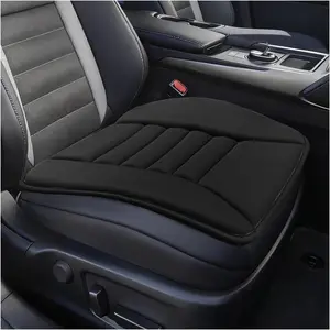 Linen Car Seat Cushion, Comfort Memory Foam Automotive Seat Pad for Long Driving, Breathable Non-Slip Bottom Vehicle Seats Protector for Sedan, SUV, Truck, Office, and Home Chair(Black)