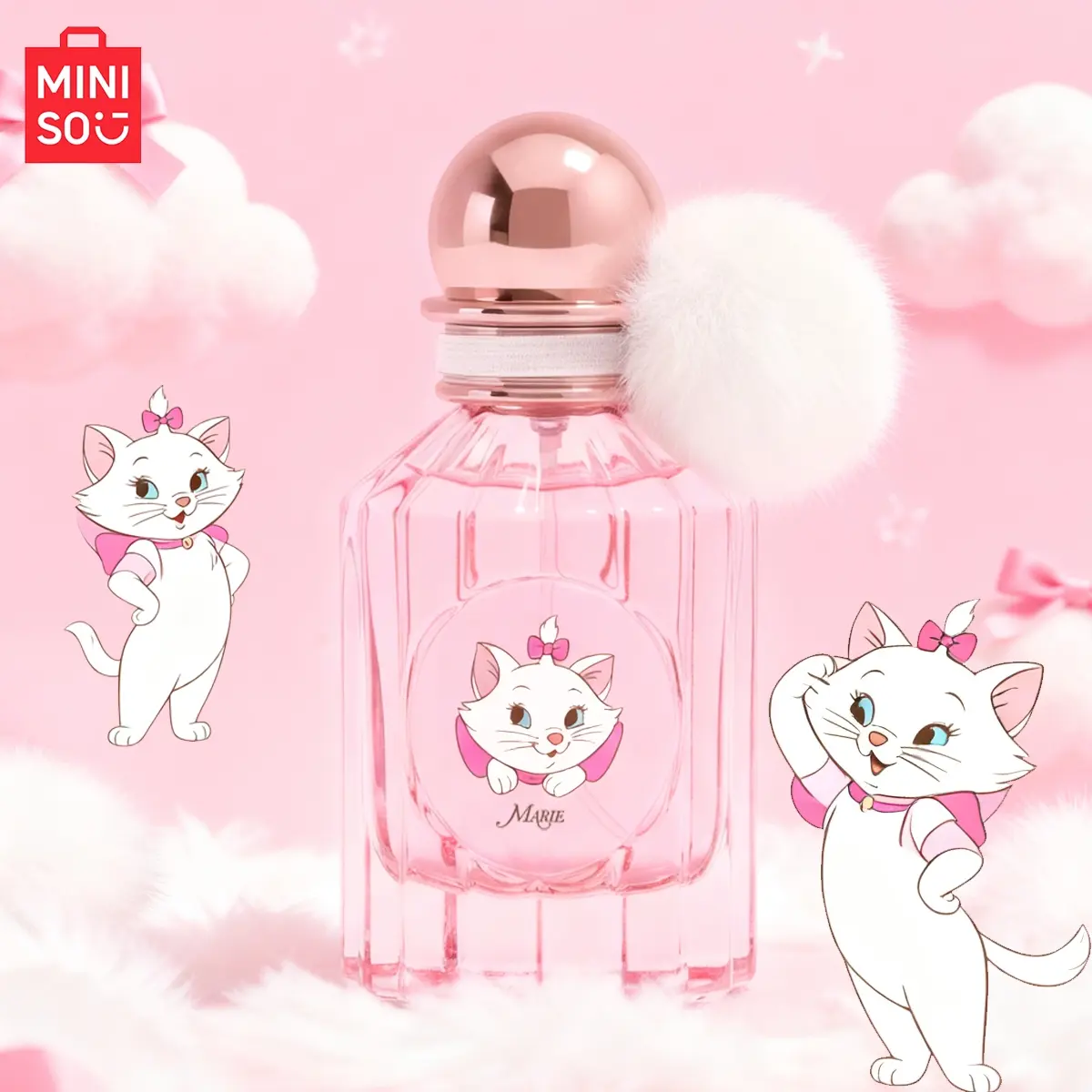 MINlSO Disney Marie Eau de Parfum for Women - SweetFloral & Fruit Scent with Cute Pom Pom, 1.69 Fl Oz/50ml MINlSO Disney Marie Eau de Parfum for Women - SweetFloral & Fruit Scent with Cute Pom Pom, 1.69 Fl Oz/50ml
