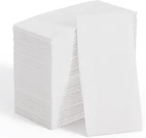200 Pack Disposable Paper Napkins, Soft Bathroom Napkins for Guests, 2-Ply White Paper Hand Towels for Halloween, Wedding, Thanksgiving