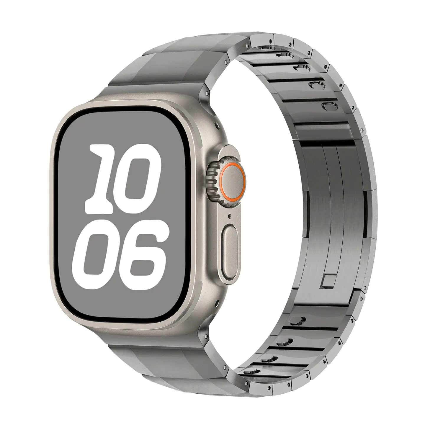 Quick Release Modular Stainless Steel Smartwatch Strap - Curved Sides Classic Design, Durable Black Tech Accessory, Stylish Sophisticated Aesthetic, Compatible with 44/45/46/49mm Smartwatches (Strap Only, Wearable Accessories), Tech Accessories
