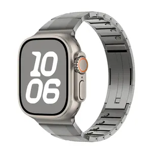Quick Release Modular Stainless Steel Smartwatch Strap - Curved Sides Classic Design, Durable Black Tech Accessory, Stylish Sophisticated Aesthetic, Compatible with 44/45/46/49mm Smartwatches (Strap Only, Wearable Accessories), Tech Accessories