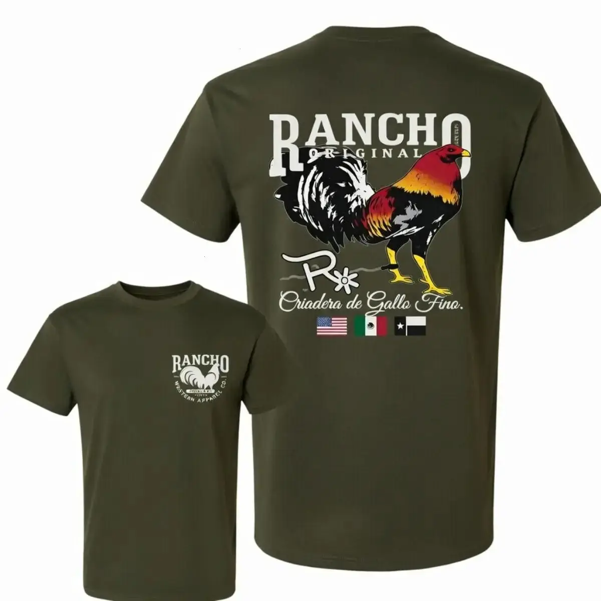 Rancho Original Rooster Graphic T-Shirt,