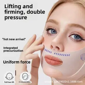 Small V Face Lifting Firming Forehead Wrinkle Mask Full Face Shaping Bandage Improve Facial Forehead Wrinkles Nasolabial Folds