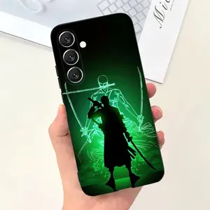 Anime Ones P-Pieces Zoro Phone Case For iPhone 17 16 15 14 13 12 11 Air Pro Max Plus Black Cover