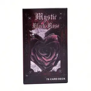 78Cards Mystic Black Rose Card Tarot Deck Fortune Telling Game Card Party Game Tarot Divination Tools Tarot Card Decks Card Games