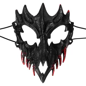 OIDEA Unisex Gothic Plastic Half-Face Dragon Masquerade Mask - Carving Skull Design, Lightweight Comfortable Accessory for Halloween, Carnival Cosplay (Face Covering Accessory), Accessories summerwins,summerwins