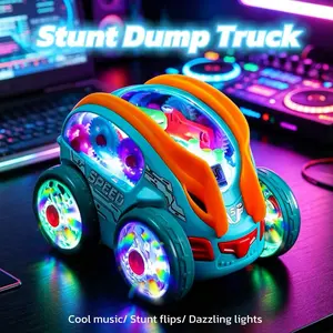360° Rotating Flashing Sensor Car, Shining LED Lights, Rollover Function, Plays Christmas Songs, Easy To Avoid Obstacles. Ideal Christmas Gift For Babies, Creates Unforgettable Memories, Best Gift Idea! Christmas Magic Tire Toy! Flashing Toy Suitable For