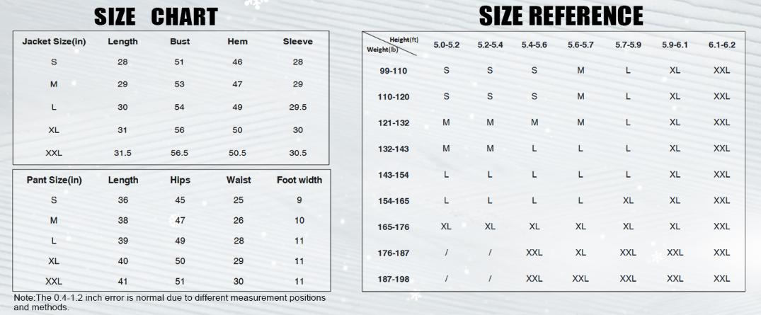 YEEFINE Women's Waterproof Ski Jackets Pants Set, Men Windproof Ski Suit Set, Adult Slim Hooded Raincoat Jacket for Hiking & Winter Activities