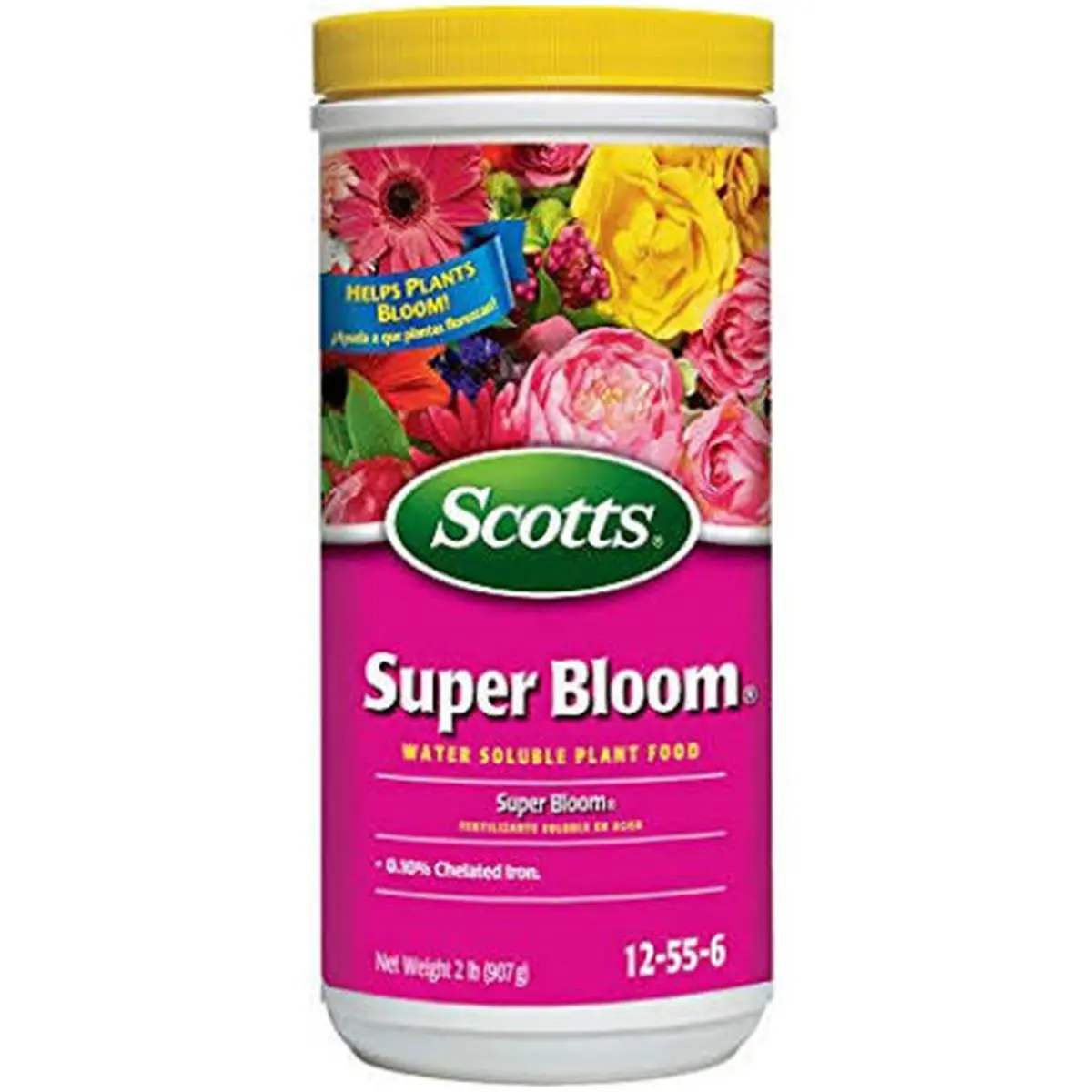 Scotts Miracle-Gro 7466162 Super Bloom Water Soluble Plant Food (2 lbs) - Bagged Fertilizers & Plant Food, Instantly Soluble, Iron & Nitrogen Infused, Enhances Leaf Color, Non-Staining, Supports Flower Development