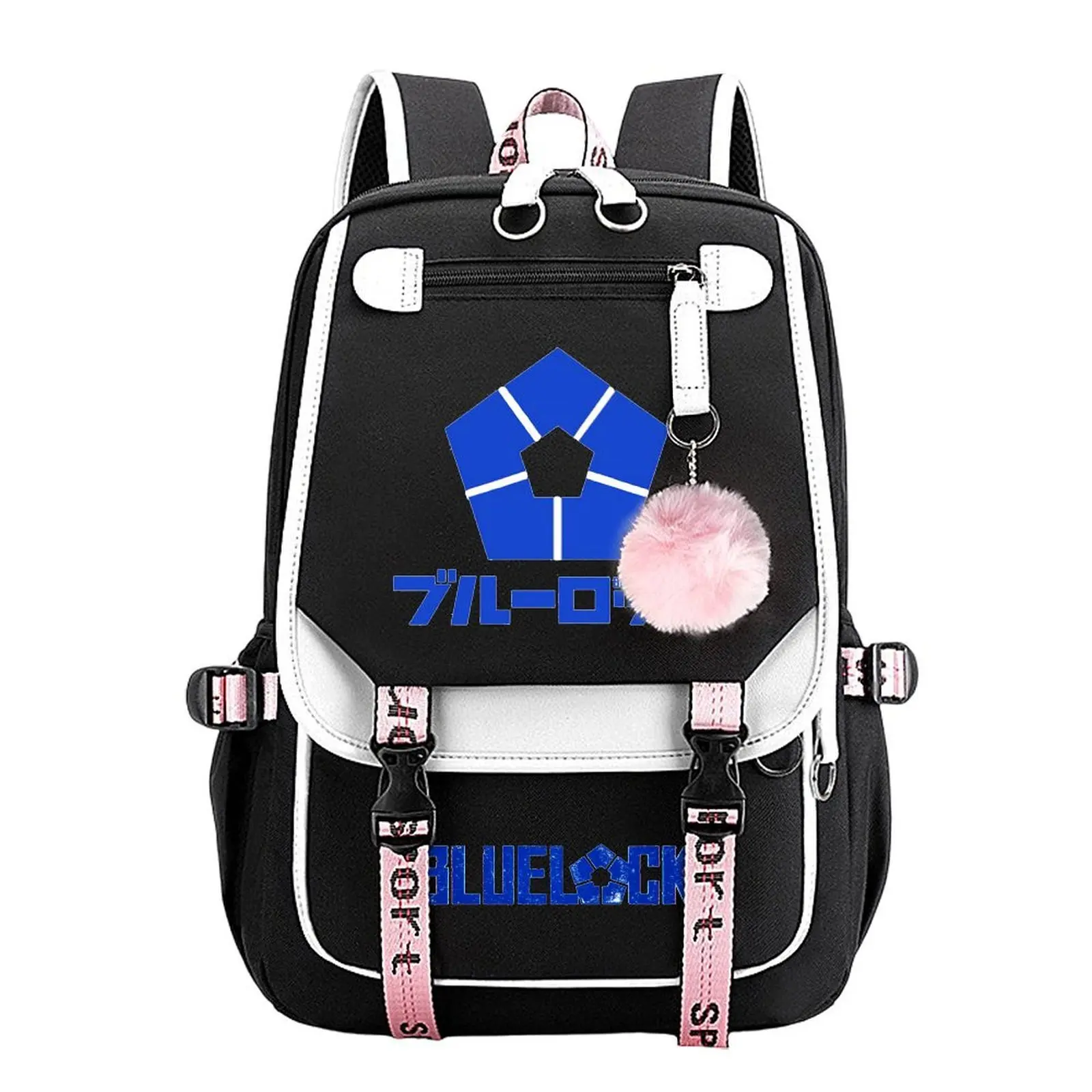 Blue Lock Trendy Youth Cotton-Linen Laptop Backpack - Unisex One Size, Compact Yet Practical Size, Large-Capacity, Multi-Function, Multi-Compartment, Adjustable Shoulder Strap, Zip Closure, Hand Wash Only, Ideal Birthday Gift for School-Travel