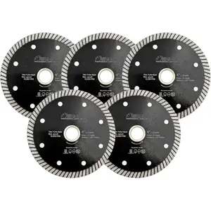 Thin Diamond Turbo Blade 5PCS 4 Inch Cutting Porcelain Ceramic Tile Granite Dia 105mm
