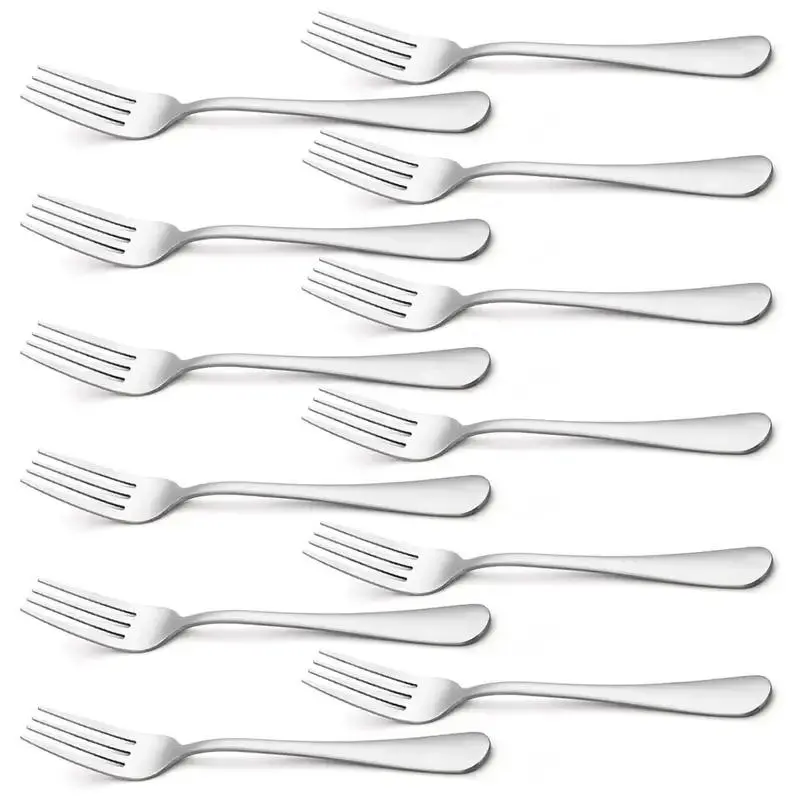 Stainless Steel Fork Set, 12pcs/set Dessert, Salad & Dinner Forks, Durable Dishwasher Safe Fork for Home, Restaurant & Party, Utensils