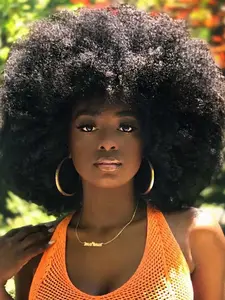 12 Inch Afro Wig for Women, Natural Fluffy Curly Soft Synthetic Hair Wigs, Synthetic Full Machine Wigs for Party, Daily Use, Afro Kinky Wigs