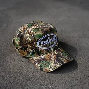 Heaven Sent Club | Jesus Is King Embroidered Camo Hat