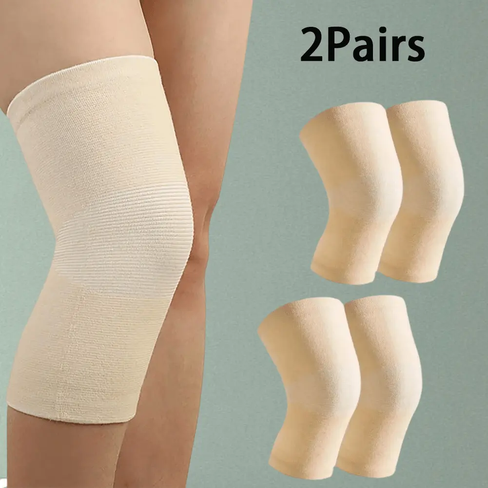 2 Pairs (Large) Adult Cotton Compression Knee Sleeves - Sports, Volleyball Leg Support Brace for Arthritis Control, Running Pain Management (Home Improvement, Building Supplies, Wallpaper & Wall Trim), 2Pairs(Large), Joint Compression Supports
