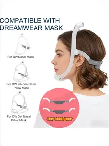 CPAP Adjustable Soft DreamWear Headgear with Arms - Replacement Strap Compatible with DreamWear Nasal Mask & Gel Mask, Breathable Durable DW Headgear for Uninterrupted Sleep