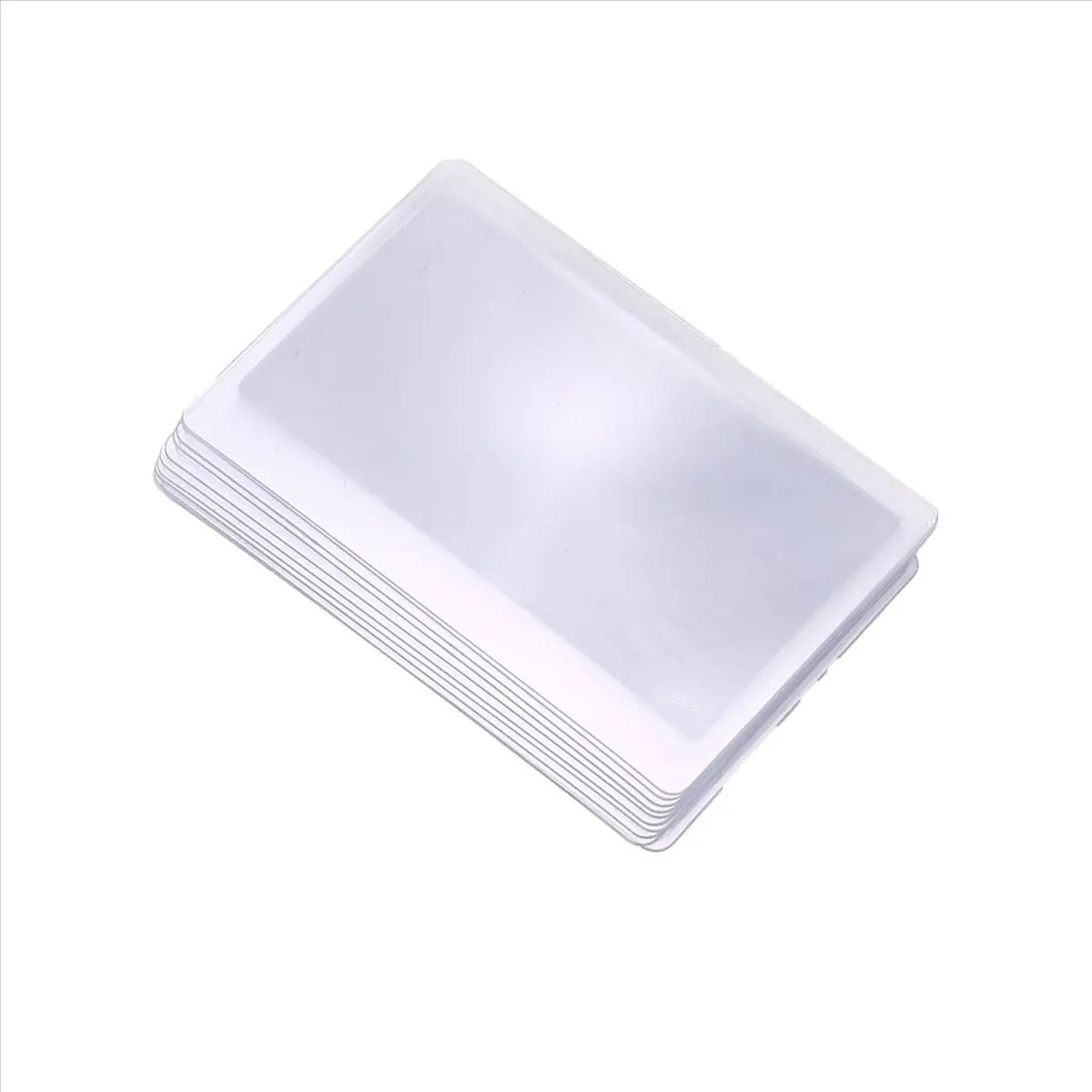 10x pocket magnifier / magnifying glass map / magnifying glass / reading assistance Credit card format 3 times zoom transparent Office Stationery Supplies Stationery Storage Organizer