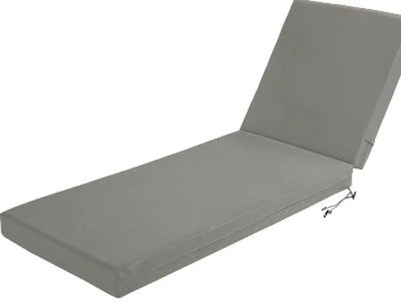 Codi Lounge Chair Cushion, Outdoor Chaise Cushions for Pool, Double Waterproof Fabric, 70 x 22.5 x 3.5 Inch Grey