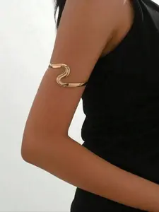 Silver Color Arm Cuff Bracelet, Fashion Jewelry Gift, Sexy Style Alloy Chain, All Seasons Wear, Stackable Bracelets, Small Parts Choking Hazard, Trendy Fashionable Accessories