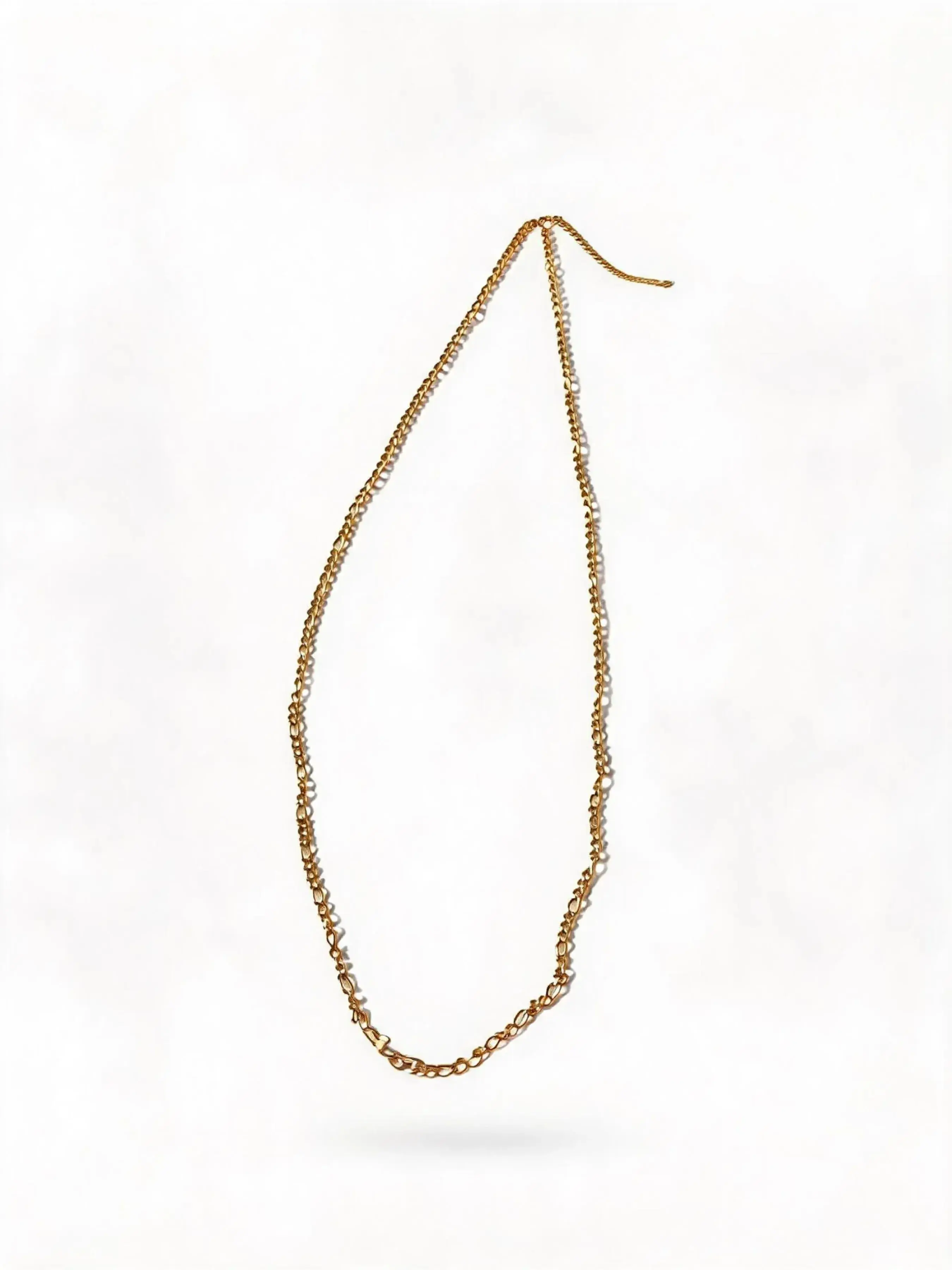 1PC Women's Thin Alloy Twisted Chain Necklace Simple Adjustable Women's Casual Outfit Decorative Choker