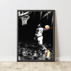 [UNFRAMED POSTER] Basketball Wall Art - Anthony Edwards Poster , Motivational Dunk Sports Gift
