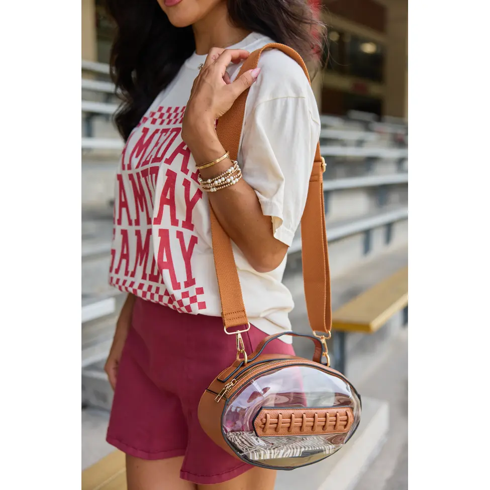 Kelce Brown Football Clear Bag