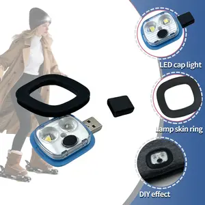 USB Rechargeable LED Headlamp, Cat Eye Design, Replaceable Lens, Portable Flashlight for Hiking, Camping, Cycling, Running, Fishing