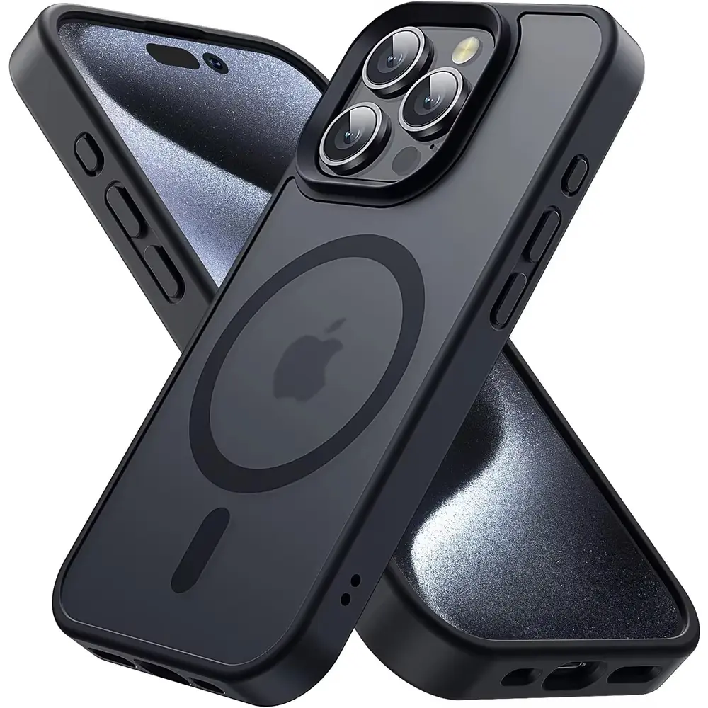 Matte Translucent Frosted Case For iPhone 17 16 15 14 13 12 Pro Max Plus Magnetic Case For MagSafe Wireless Charging Cover Cases For iPhone 16 15 Promax nid