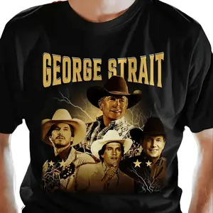 Vintage George Strait 90S Shirt Country Music Singer Short Sleeve Sweatshirt, Hoodie, Unisex Cotton Tees Shirt