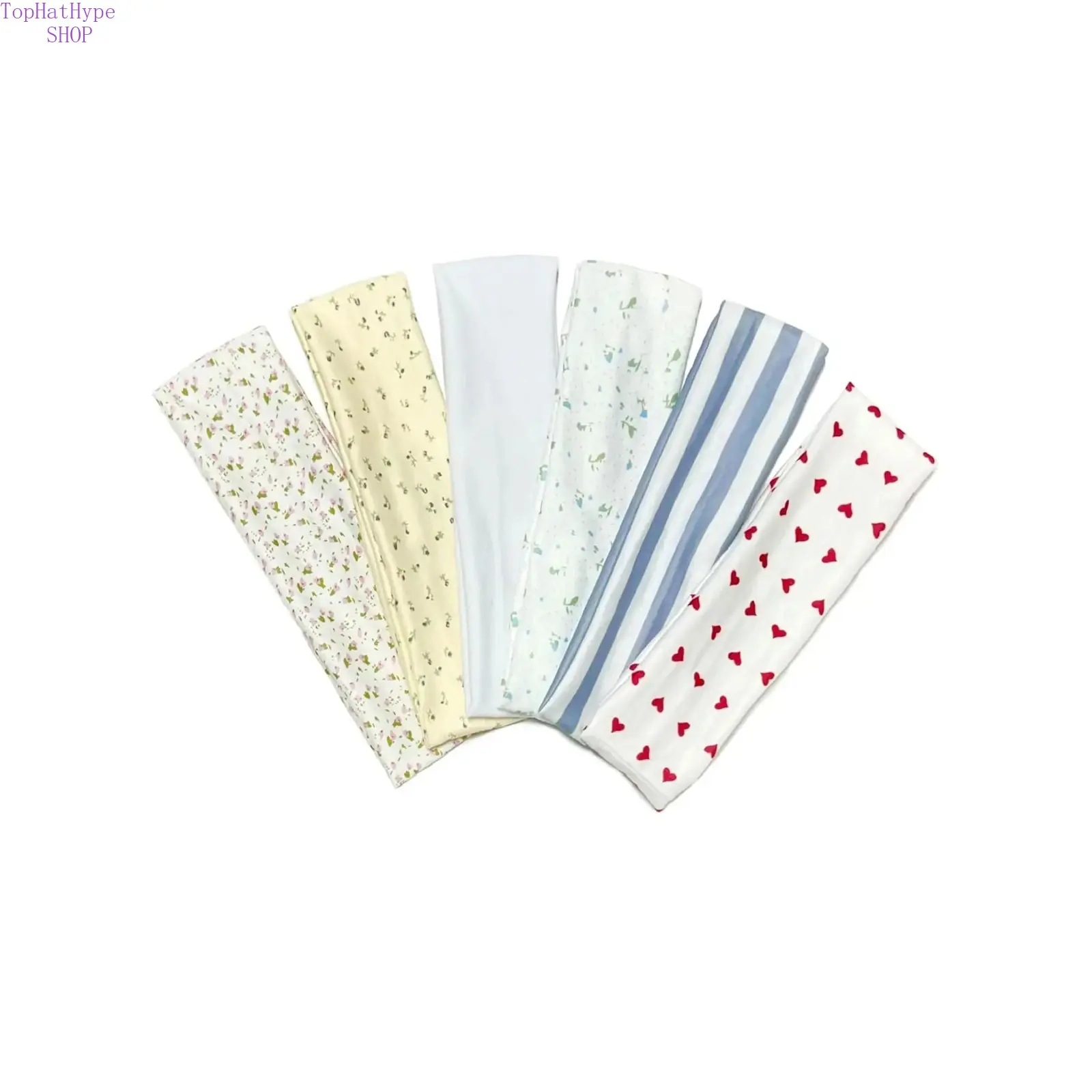 6pcs Fashion Floral Print Headbands for Women – Elastic Non-Slip Soft Fabric, Comfortable All-Day Wear, Y2K Trendy Hair Accessories, Chic Cute Style, Perfect for Daily Outings, Makeup, Face Washing & Back to School Gifts