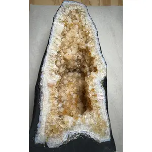 41 POUND CITRINE CATHEDRAL NATURAL CRYSTAL SPECIMEN