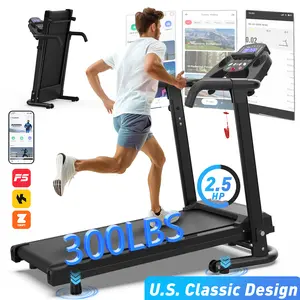 【Upgrade your home fitness treadmill】FYC 2.5HP Folding HomeGym treadmill with hangdle,300LBS & 7.5 MPH speed for the whole family,LED Display, SO QUIET (<45dB), Folds easily to save space.  Perfect for apartments.