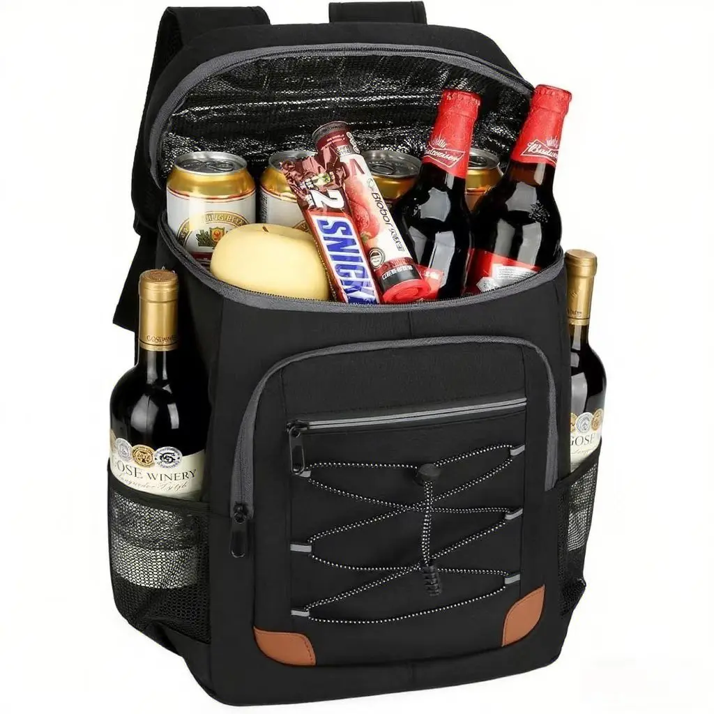32L Leakproof Ice Retention Cooler Backpack - 36 Cans, Padded Top Handle, Mesh Pocket, Waterproof Thermal Bag for Camping, Picnic, Hiking/Light Outdoor Large Portable Cold-Kept Picnic Backpack