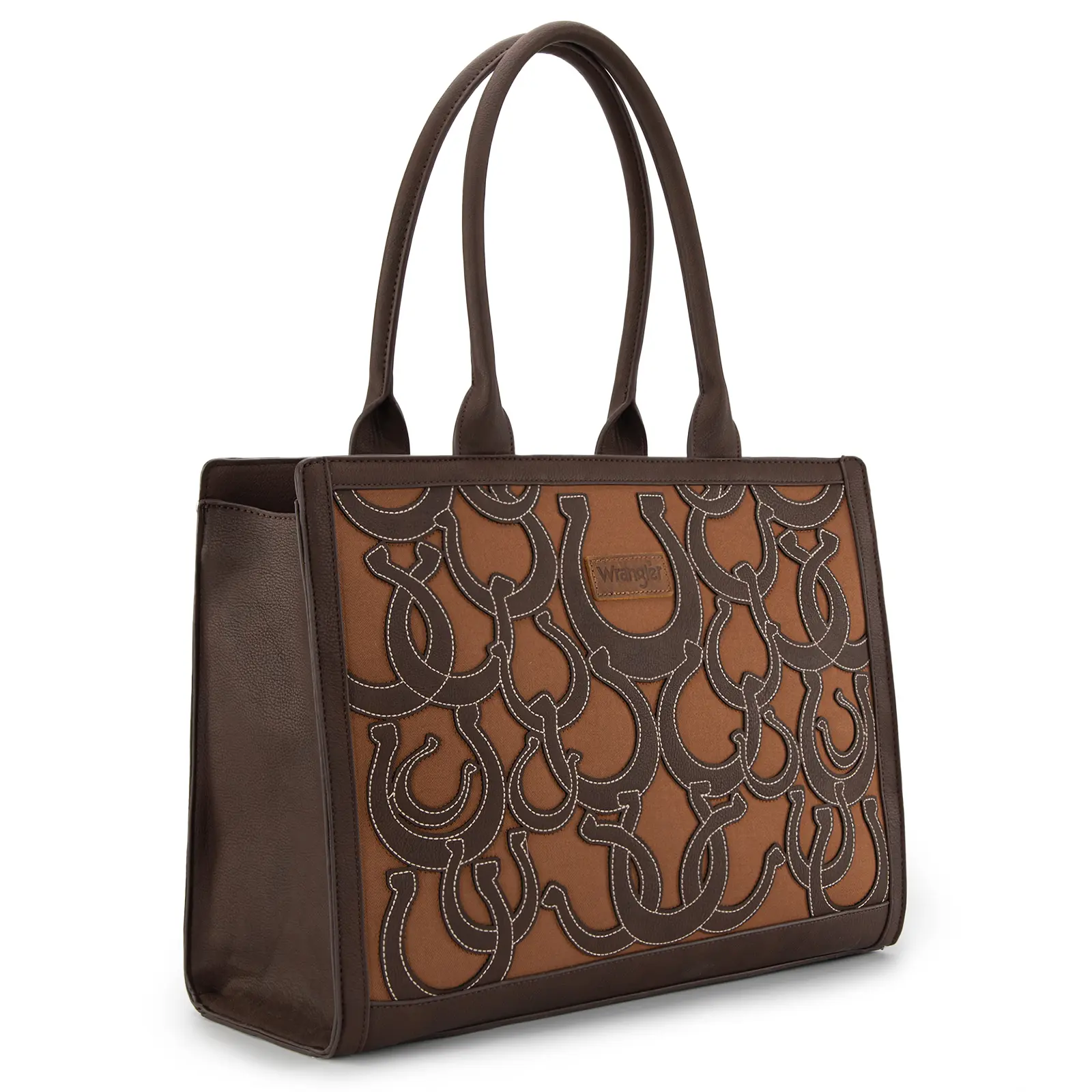 Wrangler Large Horseshoe Cutout Carry-All Tote Bag for Women Laptop Tote Bag