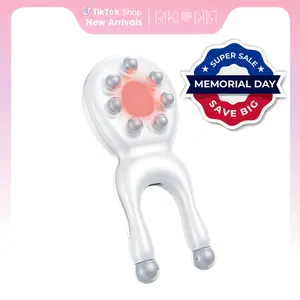 RIKI Sculptress Mini Facial Acupressure Massage & Fascia blasting & Precision Guasha Tool with Red, Blue and Purple Light, Deep Vibration, EMS | Promotes collagen, Blood circulation. Anti-aging Targets Wrinkles, smile line, Helps with Sinus Infection