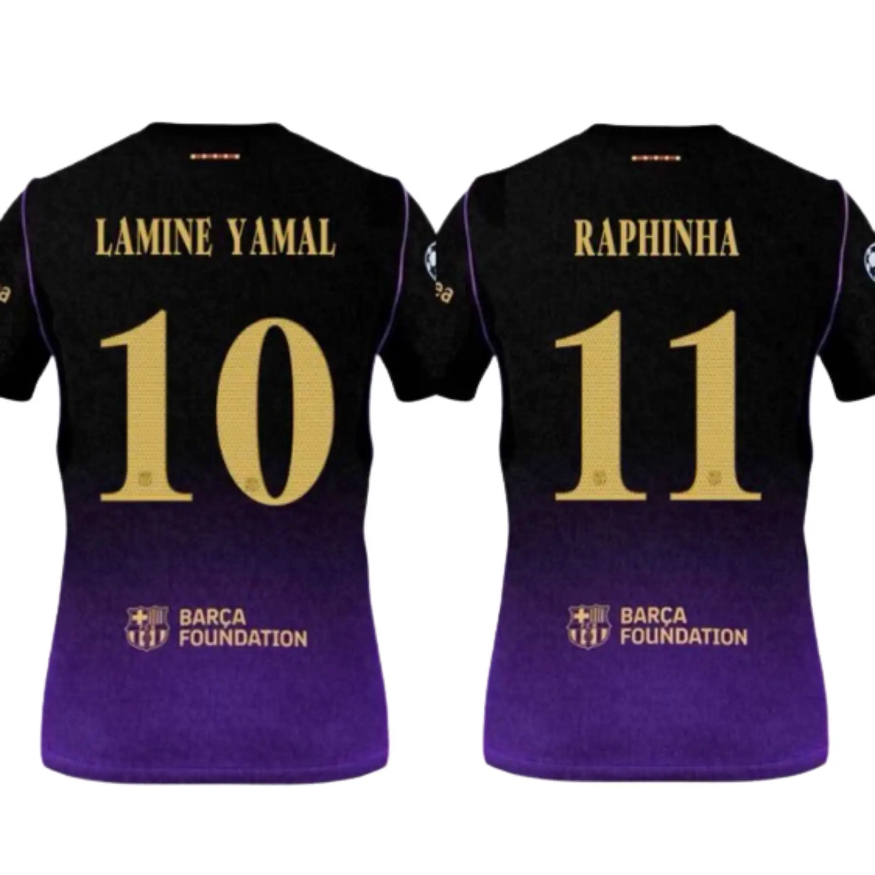 Unisex Purple Soccer Jersey Personalized Barcelona Away Stadium Shirt, 2026-27 Barcelona Black Purple Away Shirt Football Shirt - Breathable Fan Style